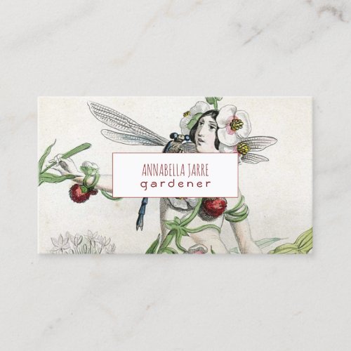 Whimsical Gardeners Landscapers Delight Floral Business Card