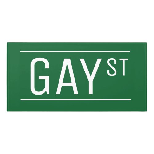 Whimsical Gay Street Sign Pride Queer LGBTIQ Party