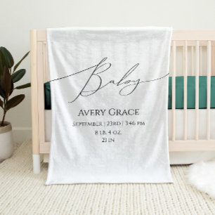 Whimsical Gender Neutral Baby Details Baby Blanket