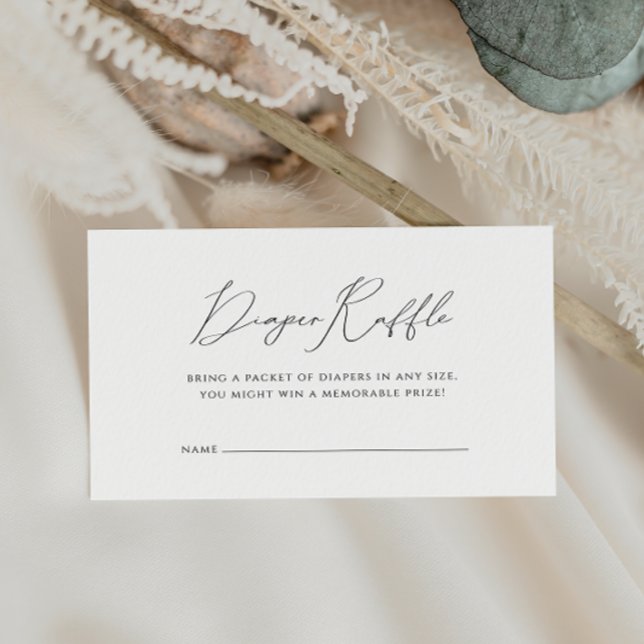 Whimsical Gender Neutral Baby Shower Diaper Raffle Enclosure Card (Creator Uploaded)