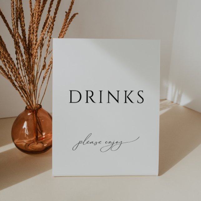 Whimsical Gender Neutral Baby Shower Drinks Pedestal Sign (Creator Uploaded)