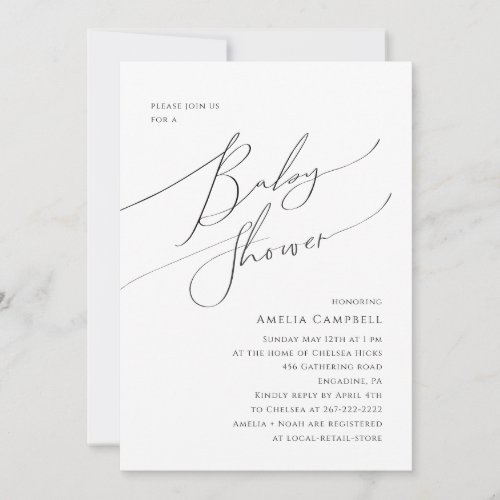 Whimsical Gender Neutral Baby Shower Invitation