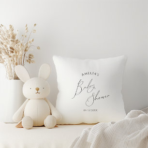Whimsical Gender Neutral Baby Shower Throw Pillow