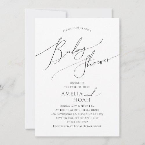 Whimsical Gender Neutral Couples Baby Shower Invitation