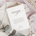Whimsical Gender Neutral Flat Vertical Baby Shower Thank You Card<br><div class="desc">Introducing our whimsical gender-neutral flat vertical baby shower thank you card perfect for any season, whether it's fall, winter, spring, or summer! This card has a boho-chic vibe with modern, elegant calligraphy and a minimalist black-and-white design. It's pretty and unique, with a touch of vintage shabby chic, making it perfect...</div>