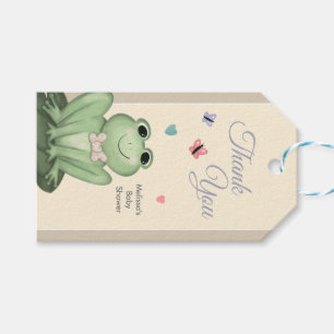 Whimsical Gender Neutral Frog Baby Shower Favor Gift Tags