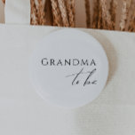 Whimsical Gender Neutral Grandma To Be Button<br><div class="desc">Introducing our whimsical gender-neutral grandma-to-be button—perfect for any season, whether it's fall, winter, spring, or summer! This button has a boho-chic vibe with modern, elegant calligraphy and a minimalist black-and-white design. It's pretty and unique, with a touch of vintage shabby chic, making it perfect for both boys and girls. Plus,...</div>