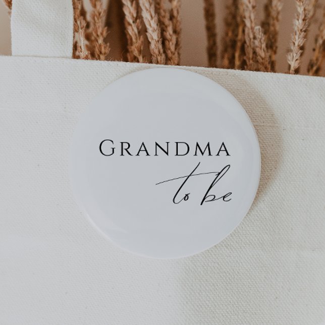 Whimsical Gender Neutral Grandma To Be Button (Creator Uploaded)
