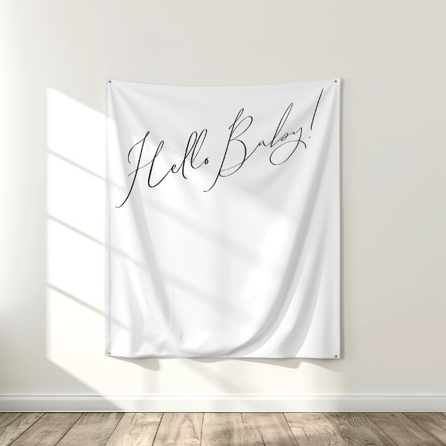 Whimsical Gender Neutral Hello Baby Backdrop (Creator Uploaded)