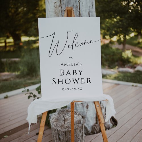 Whimsical Gender Neutral Welcome Baby Shower Foam Board