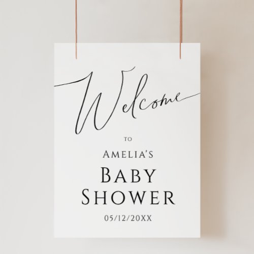Whimsical Gender Neutral Welcome Baby Shower Sign
