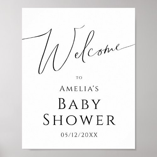 Whimsical Gender Neutral Welcome Baby Shower Sign