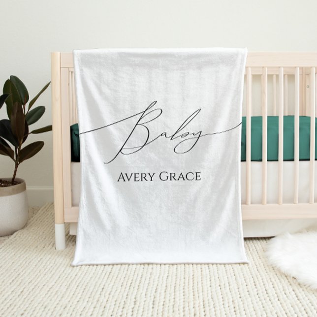 Whimsical Gender Neutral With Name Baby Blanket (Creator Uploaded)
