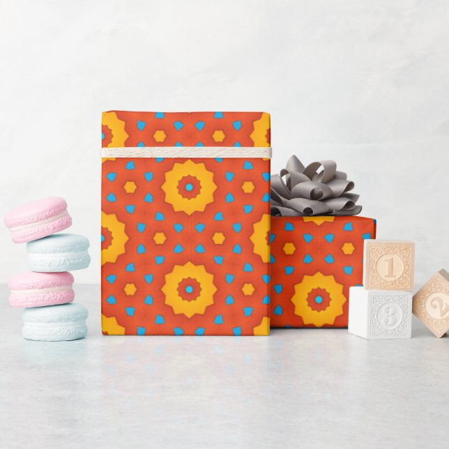Whimsical Geometric Wrapping Paper (Baby Shower)