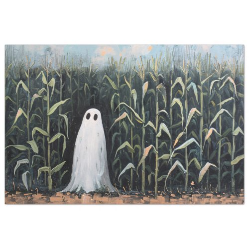 Whimsical Ghost Corn Field Decoupage Tissue Paper