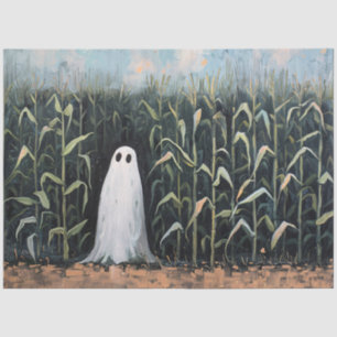 Whimsical Ghost Corn Field Decoupage Tissue Paper