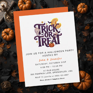 Whimsical Ghosts Halloween Party Invitation
