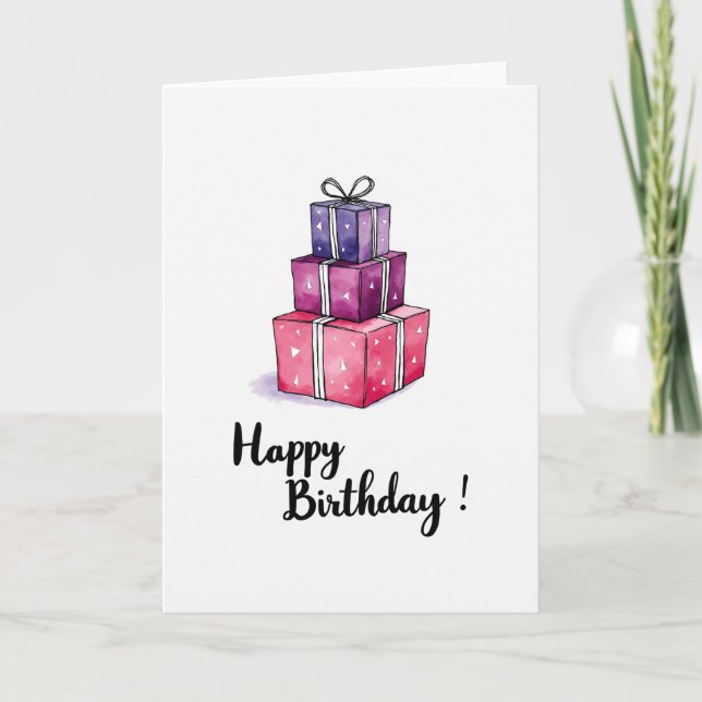 Whimsical Gift Stack Card (Front)
