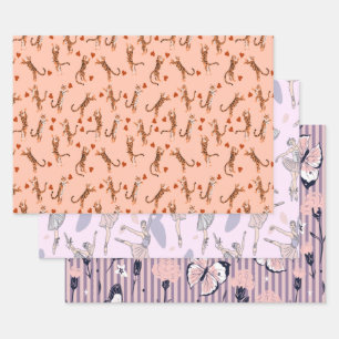 Whimsical Gift Wrap For Her (Set of 3)