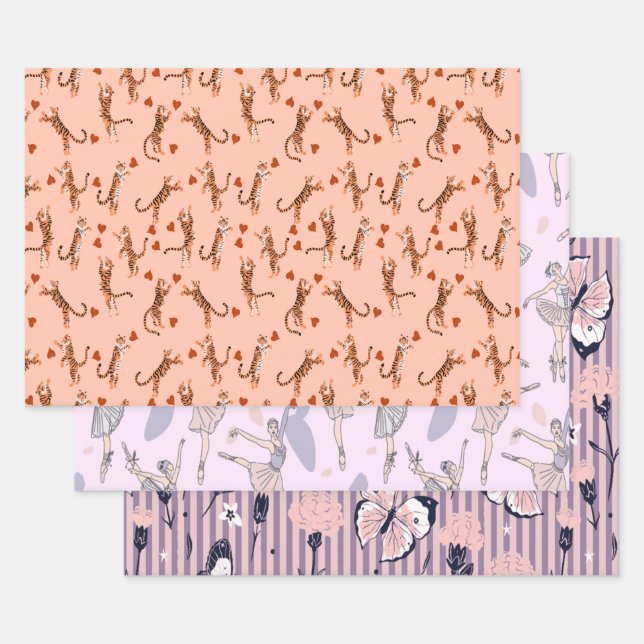 Whimsical Gift Wrap For Her (Set of 3) (Set)