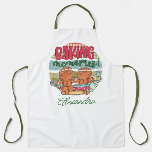 Whimsical Gingerbread Country Baking Memories  Apron