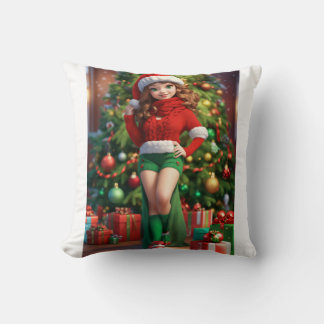 Whimsical Gingerbread Delight T-Shirt Designs" Throw Pillow