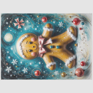 Whimsical Gingerbread Dreamscape Christmas  Tissue Paper