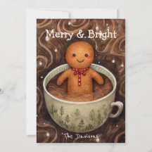 Whimsical Gingerbread Holiday Card