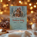 Whimsical Gingerbread House Christmas Party        Invitation<br><div class="desc">Celebrate the season with this whimsical Christmas Party Invitation featuring a cozy gingerbread house, a smiling gingerbread man, and snow-dusted pine trees. Set against a soft wintery blue background, this charming design adds a festive yet elegant touch to your holiday gathering. Perfect for family celebrations, office parties, or seasonal events,...</div>