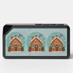 Whimsical Gingerbread House Christmas Scene Bluetooth Speaker