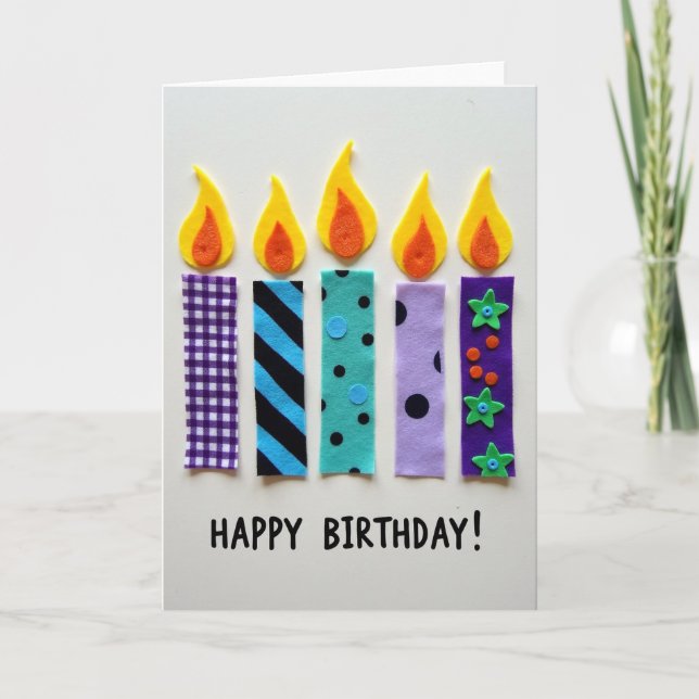 Whimsical Gingham Birthday Card (Front)