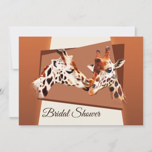 Whimsical Giraffe Bridal Shower Invitation