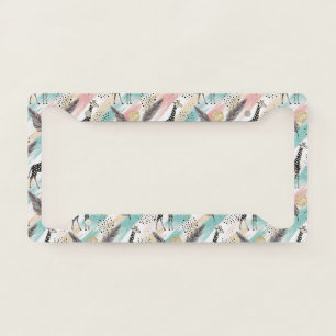 Whimsical Giraffe Polka Dot Pattern – Pastel License Plate Frame