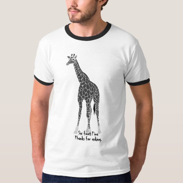 Whimsical Giraffe Tall Guy T-Shirt (Front)