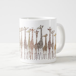 Whimsical Giraffes Giant Coffee Mug