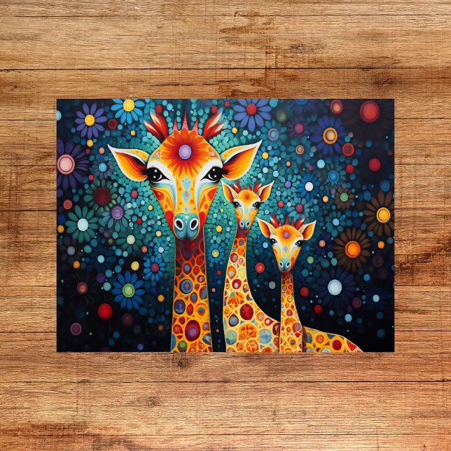 Whimsical Giraffes Print - Colorful Digital Poster (Creator Uploaded)
