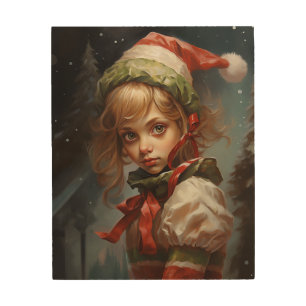 Whimsical Girl Elf Wood Wall Art