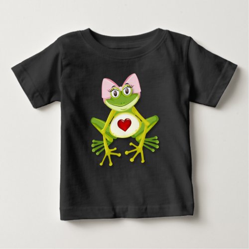 Whimsical Girl Frog Baby T_Shirt