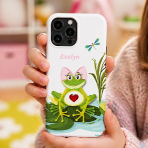 Whimsical Girl Frog Personalized iPhone 13 Pro Max Case