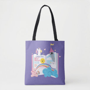 Whimsical Girl Library Book Tote Bag