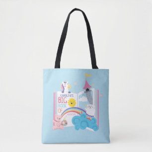 Whimsical Girl Library Book Tote Bag