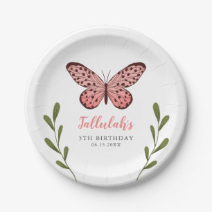 Whimsical Girls Butterfly Birthday Party Paper Plates