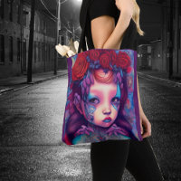 Whimsical Girls Face Nymph Fairy Witch Magical Tot Tote Bag