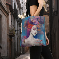 Whimsical Girls Face Nymph Fairy Witch Magical Tot Tote Bag