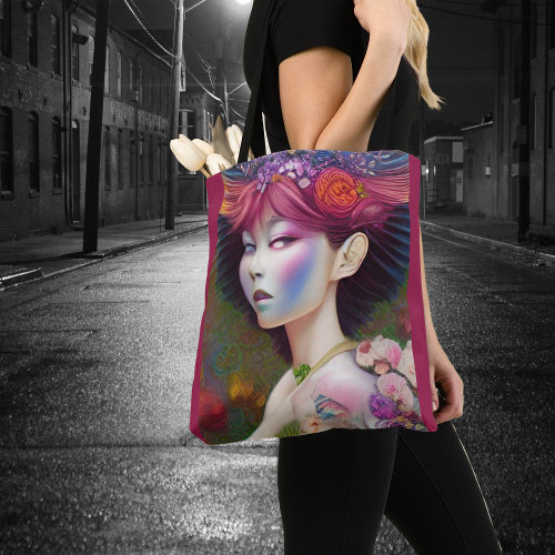 Whimsical Girls Face Nymph Fairy Witch Magical Tot Tote Bag