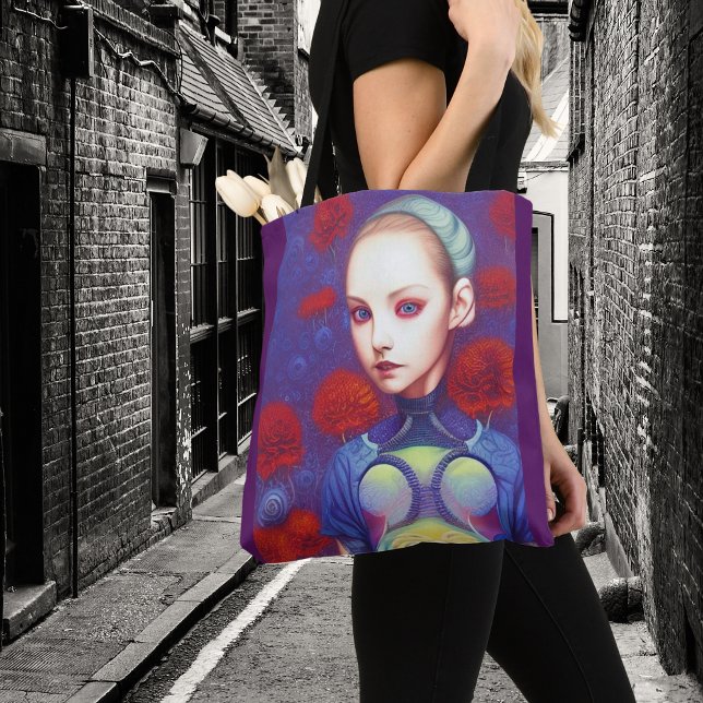 Whimsical Girls Face Nymph Fairy Witch Magical Tot Tote Bag (Creator Uploaded)