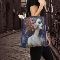 Whimsical Girls Face Nymph Fairy Witch Magical Tote Bag
