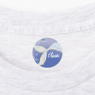 Whimsical Glitter Mermaid Beachy Under the Sea Labels