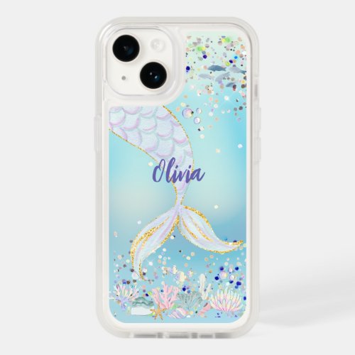 Whimsical Glitter Mermaid Beachy Under the Sea  OtterBox iPhone 14 Case