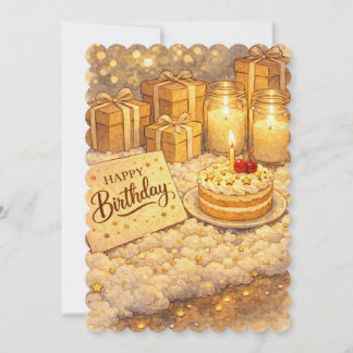 Whimsical Glow Birthday Scene Card